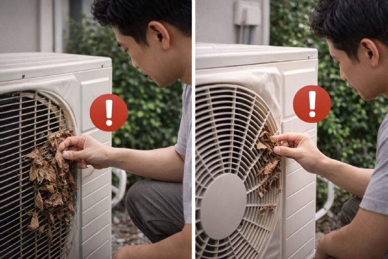 冷氣不冷先別急著修！檢查室外機冷凝器與出風口是否阻塞